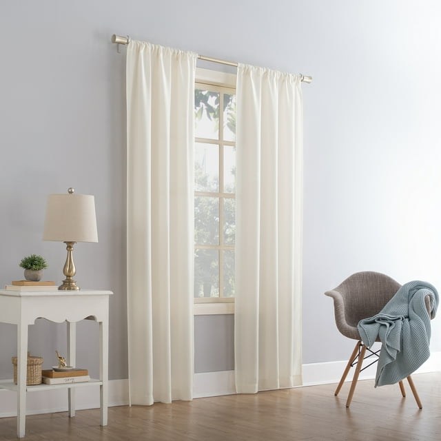Textured Solid Rod Pocket Curtain Panel, 38 Textured Solid Rod Pocket Curtain Panel, 38